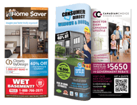 Home Saver Magazine front cover beside magazine open with one page mid-flip