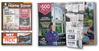 Home Saver Magazine front cover beside magazine open with one page mid-flip