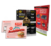 Group of postcards for doordash and midas